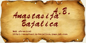 Anastasija Bajalica vizit kartica